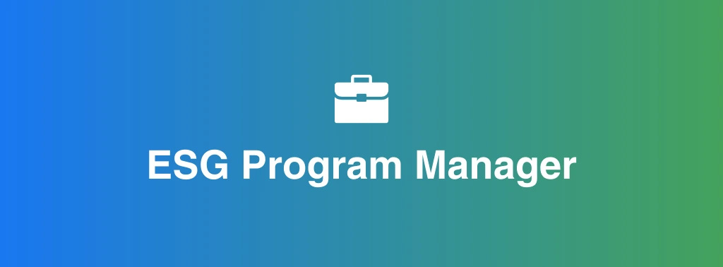ESG Program Manager 2 ESG-Program-Manager